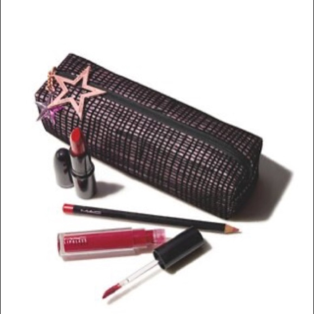 M.A.C Starlit Lip Bag- Red set